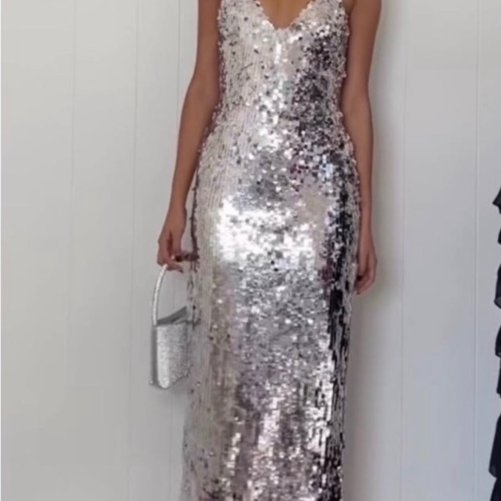 ZARA STRAPPY SEQUIN DRESS - Picture 13 of 16